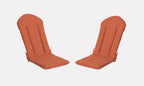 Adirondack Chair Cushion 20x50 in 2-Pack Tangerine