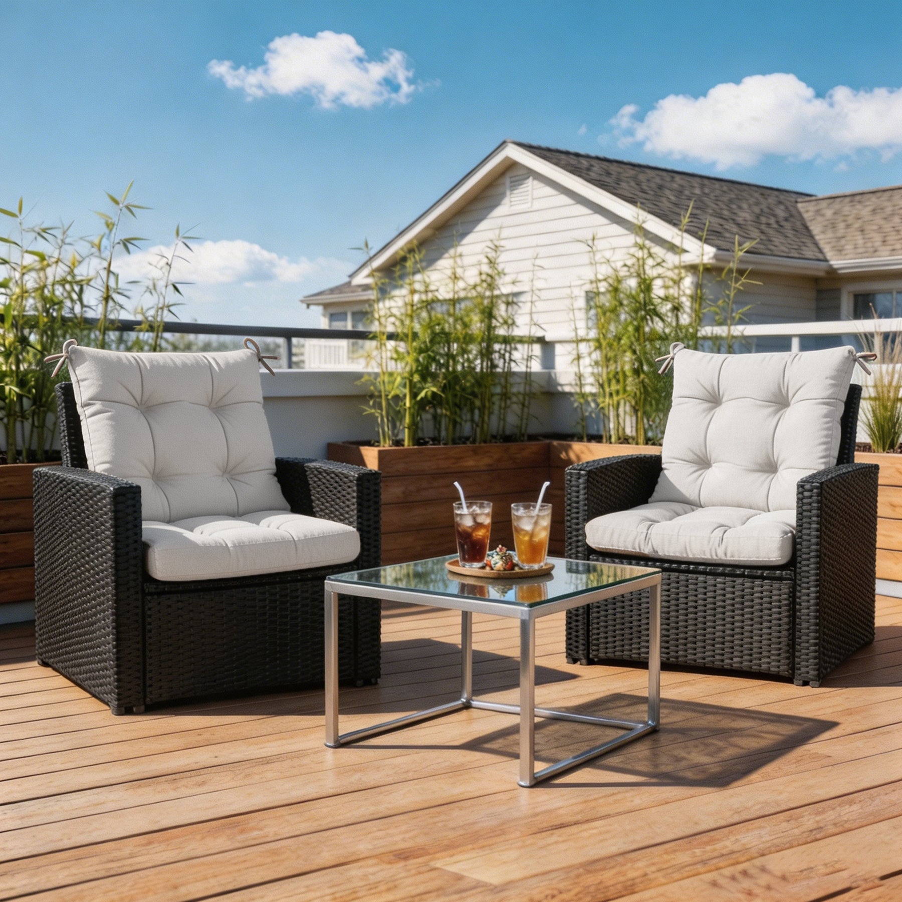 Patio Chair Cushion Set 18 x 18 x 3.5 Inches