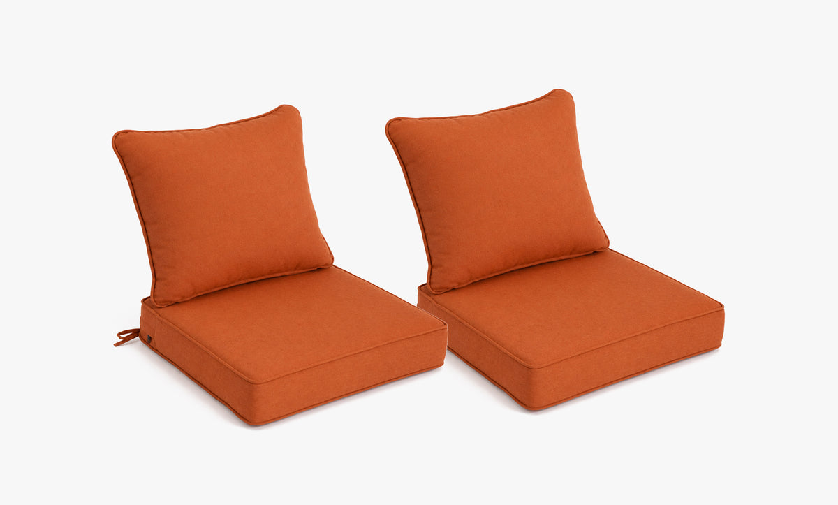 Outdoor Deep Seat Cushion 2 Sets, 19" x 19" x 4"