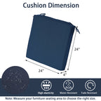 Outdoor chair cushion, dimensions 22x22x4 inches