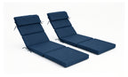 Outdoor Lounge Chair Cushion with Headrest – 1 & 2 Piece Sets, 42" x 72" x 2.75"