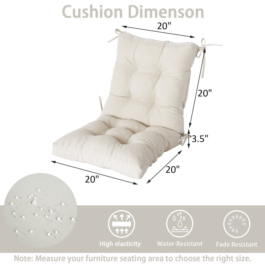 Patio Chair Cushion Set 18 x 18 x 3.5 Inches