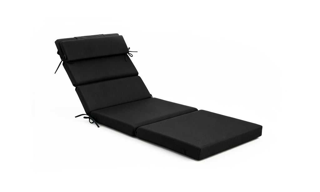 Outdoor Lounge Chair Cushion with Headrest – 1 & 2 Piece Sets, 42" x 72" x 2.75"