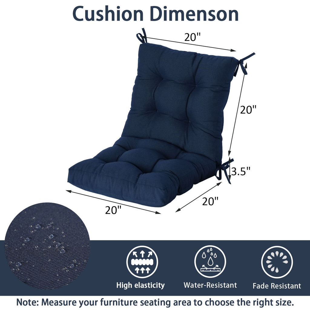 Patio Chair Cushion Set 18 x 18 x 3.5 Inches