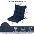 Patio Chair Cushion Set 18 x 18 x 3.5 Inches