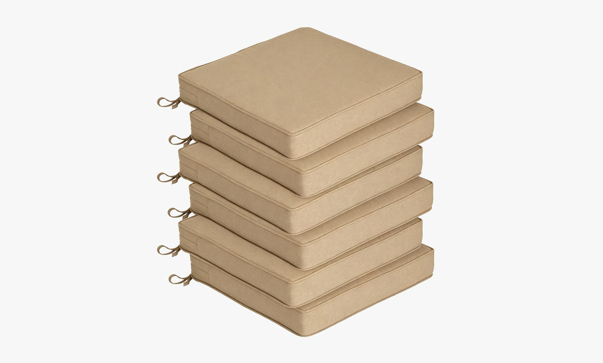 Outdoor Chair Cushion Set 6 Sets, 18.5" x 18.5" x 3.15"