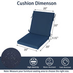 Outdoor Patio/Terrace Chair Cushion Set 21×20×3.15 Inches
