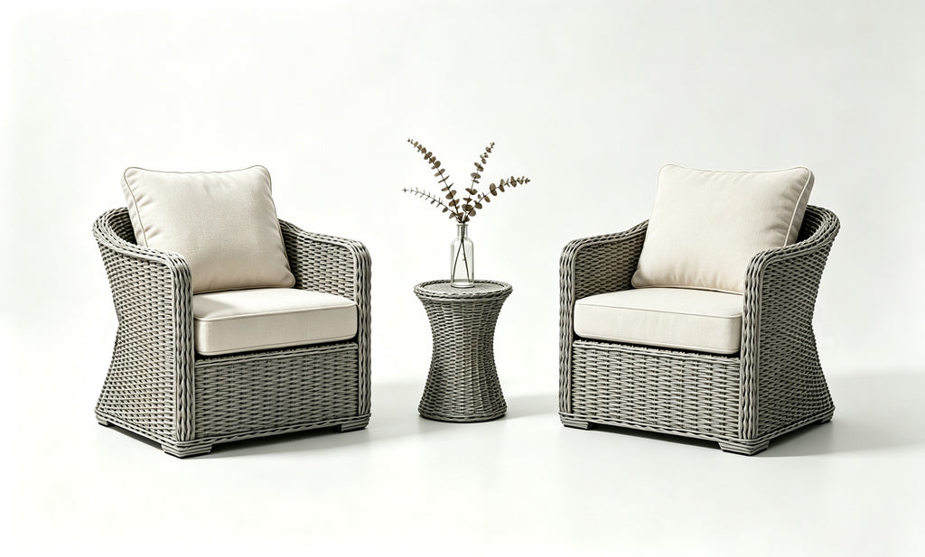 Outdoor Deep Seat Cushion 2 Sets, 19" x 19" x 4"