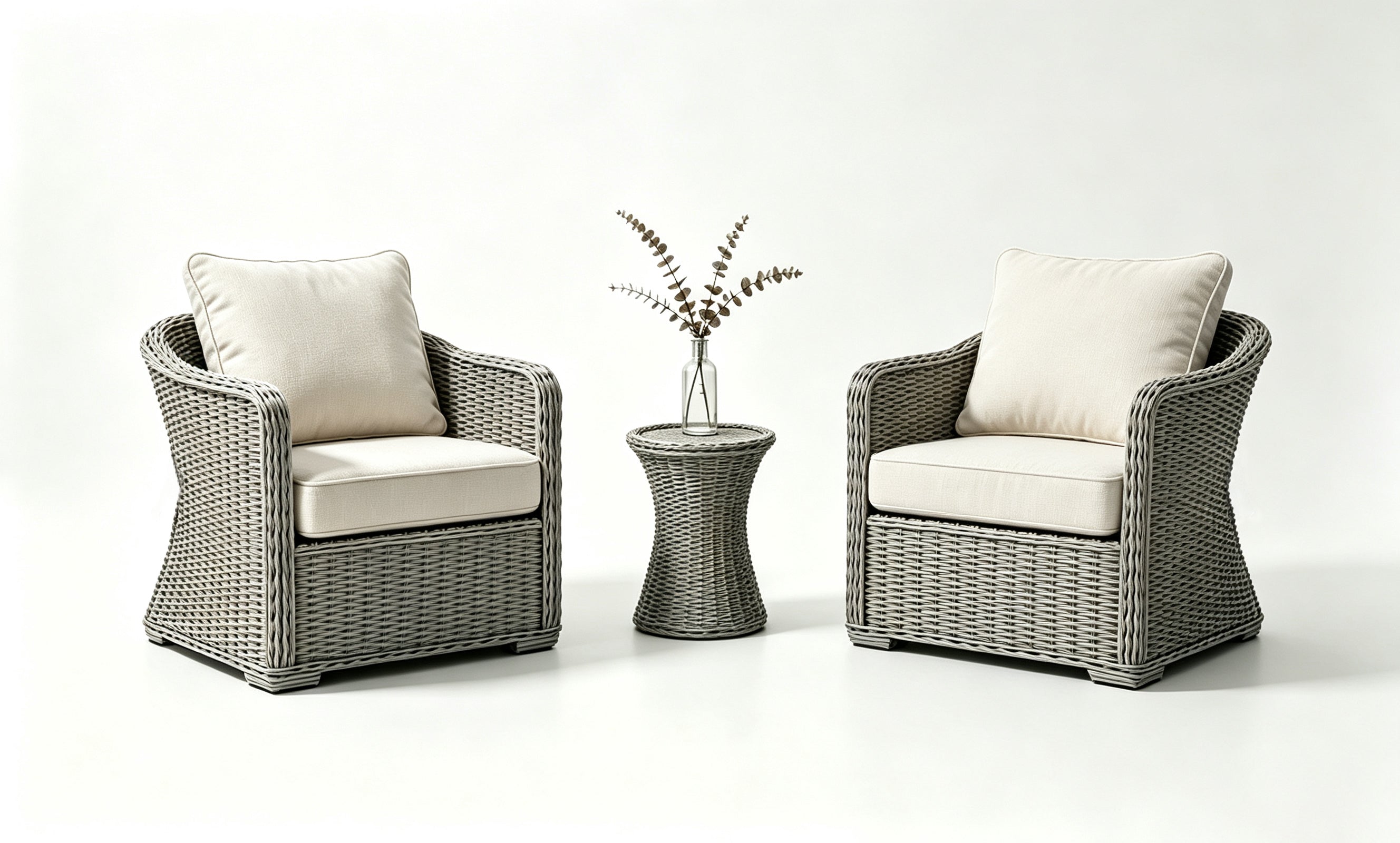 Outdoor Deep Seat Cushion 2 Sets, 19" x 19" x 4"