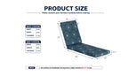 Outdoor Chaise Lounge Cushion, 72" x 21" x 3.1", Blue Medallion