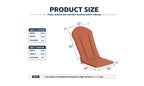 Outdoor Adirondack Chair Cushions 2-Pack, 20" x 50" x 2", Tangerine
