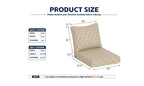 Premium Outdoor Deep Seat Cushion 2 Sets, 24" x 28" x 4.5", Toffee Trellis