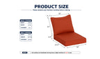 Premium Outdoor Deep Seat Cushion 2 Sets, 24" x 28" x 4.5", Orange