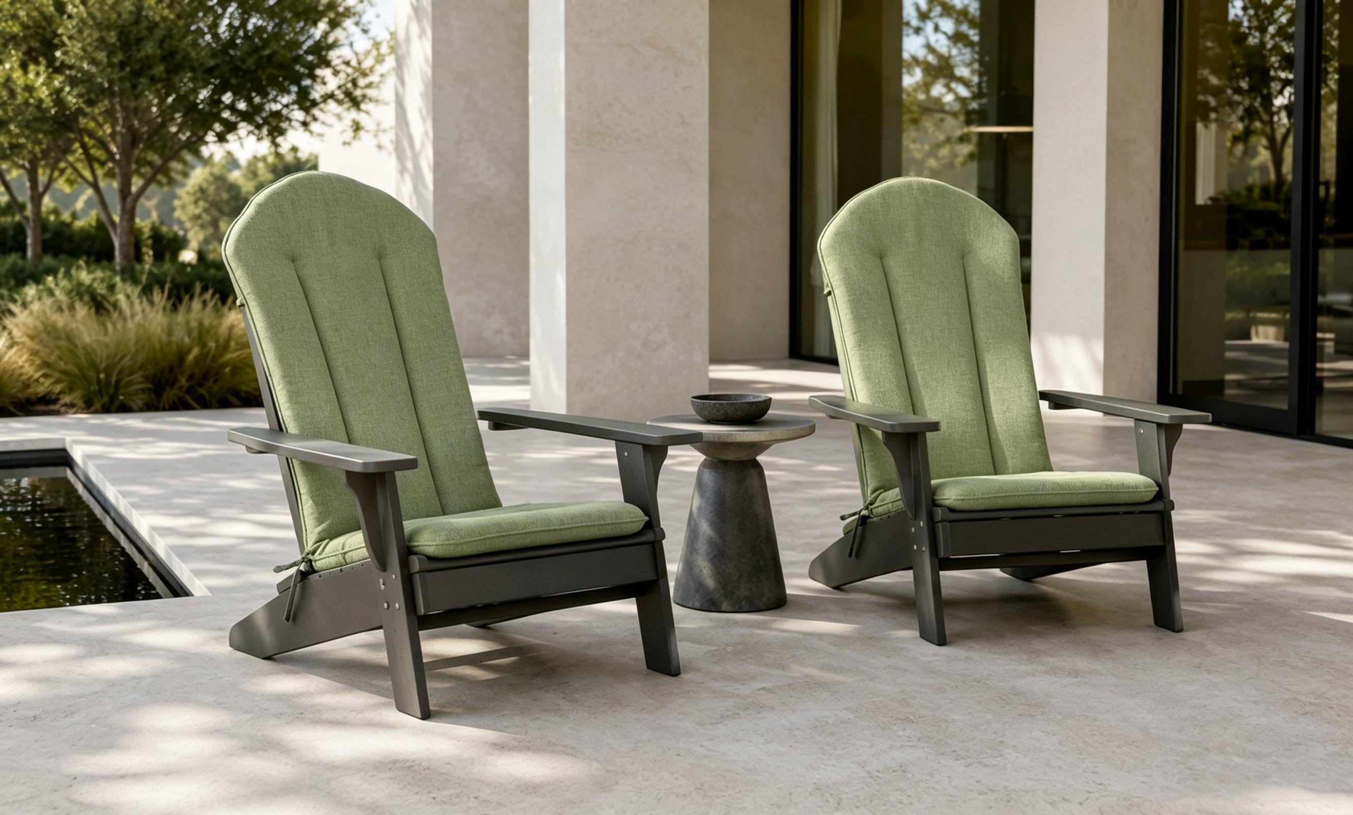 Adirondack Chair Cushion 20x50 in 2-Pack Sage Green