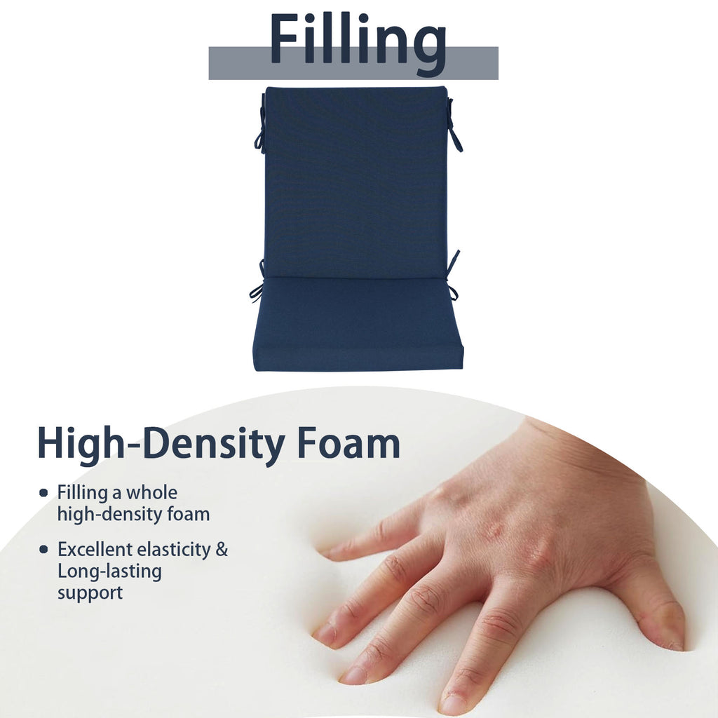 Outdoor Patio/Terrace Chair Cushion Set 21×20×3.15 Inches