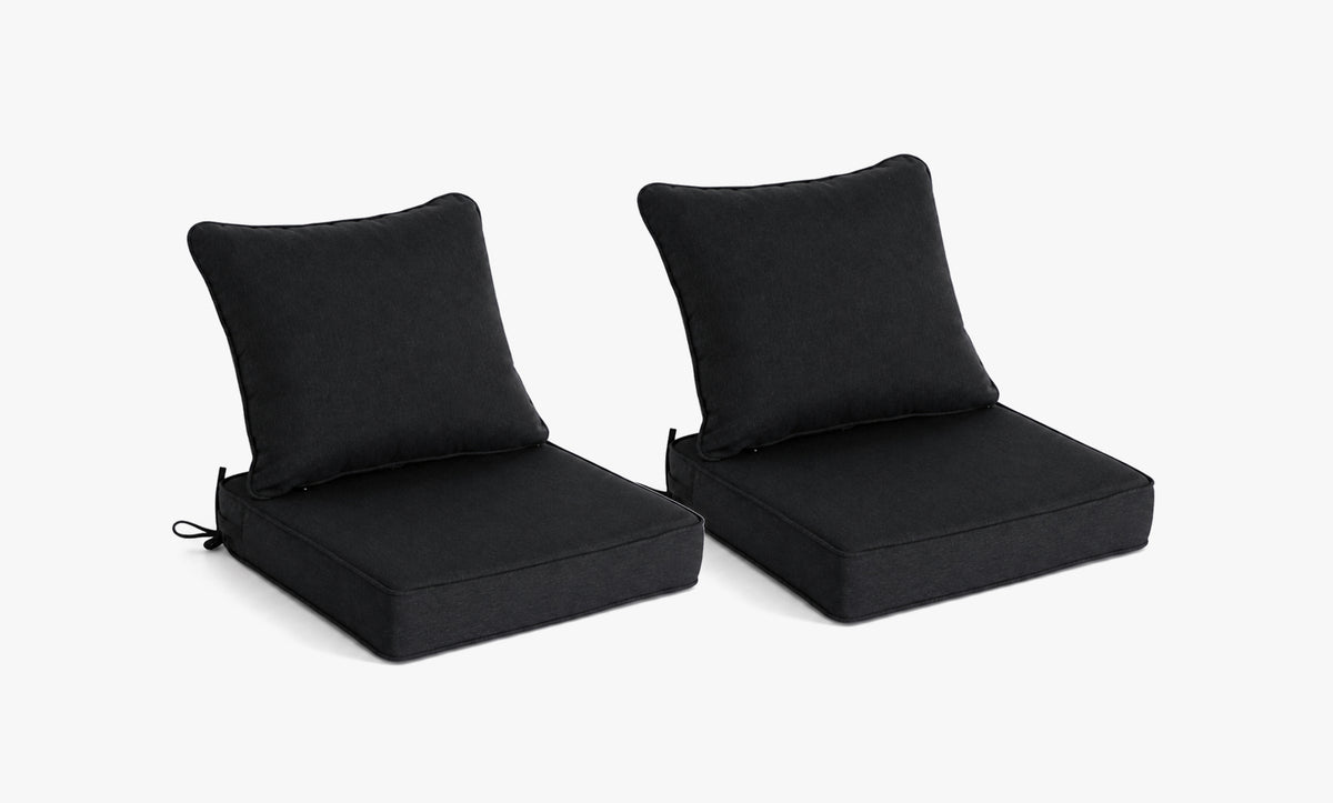 Outdoor Deep Seat Cushion 2 Sets, 19" x 19" x 4"