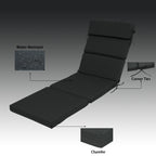 Outdoor Lounge Chair Cushion with Headrest – Dimensions: 42 x 72 x 5.5 Inches