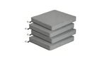 Outdoor chair cushion, dimensions 20x20x3.15 inches