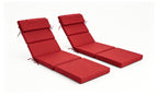 Outdoor Lounge Chair Cushion with Headrest – 1 & 2 Piece Sets, 42" x 72" x 2.75"