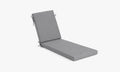 Outdoor Chaise Lounge Cushion, 72" x 21" x 3.1", Light Gray