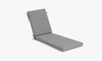 Outdoor Chaise Lounge Cushion, 72" x 21" x 3.1", Light Gray