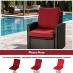Outdoor Patio/Terrace Chair Cushion Set (2-Piece) – Fade-Resistant, Waterproof, High-Profile Cushions with 35D High-Resilience Foam; Suitable for Outdoor Rattan Chairs