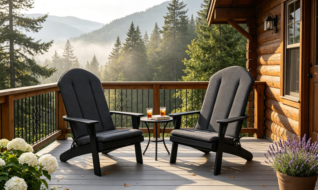 Adirondack Chair Cushion 20x50 in 2-Pack Graphite