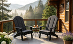Adirondack Chair Cushion 20x50 in 2-Pack Graphite
