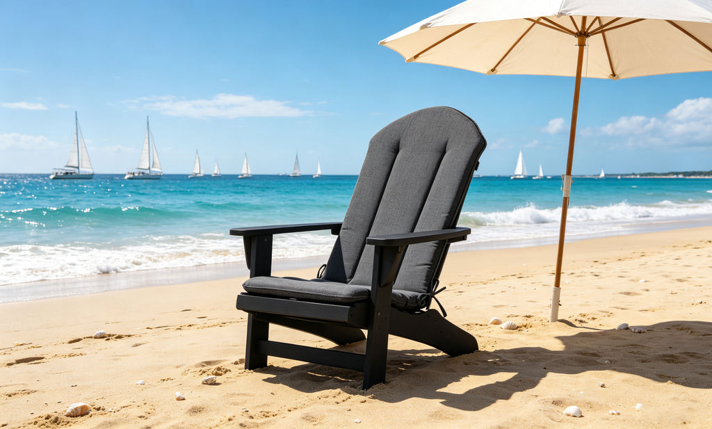 Adirondack Chair Cushion 20x50 in 2-Pack Graphite