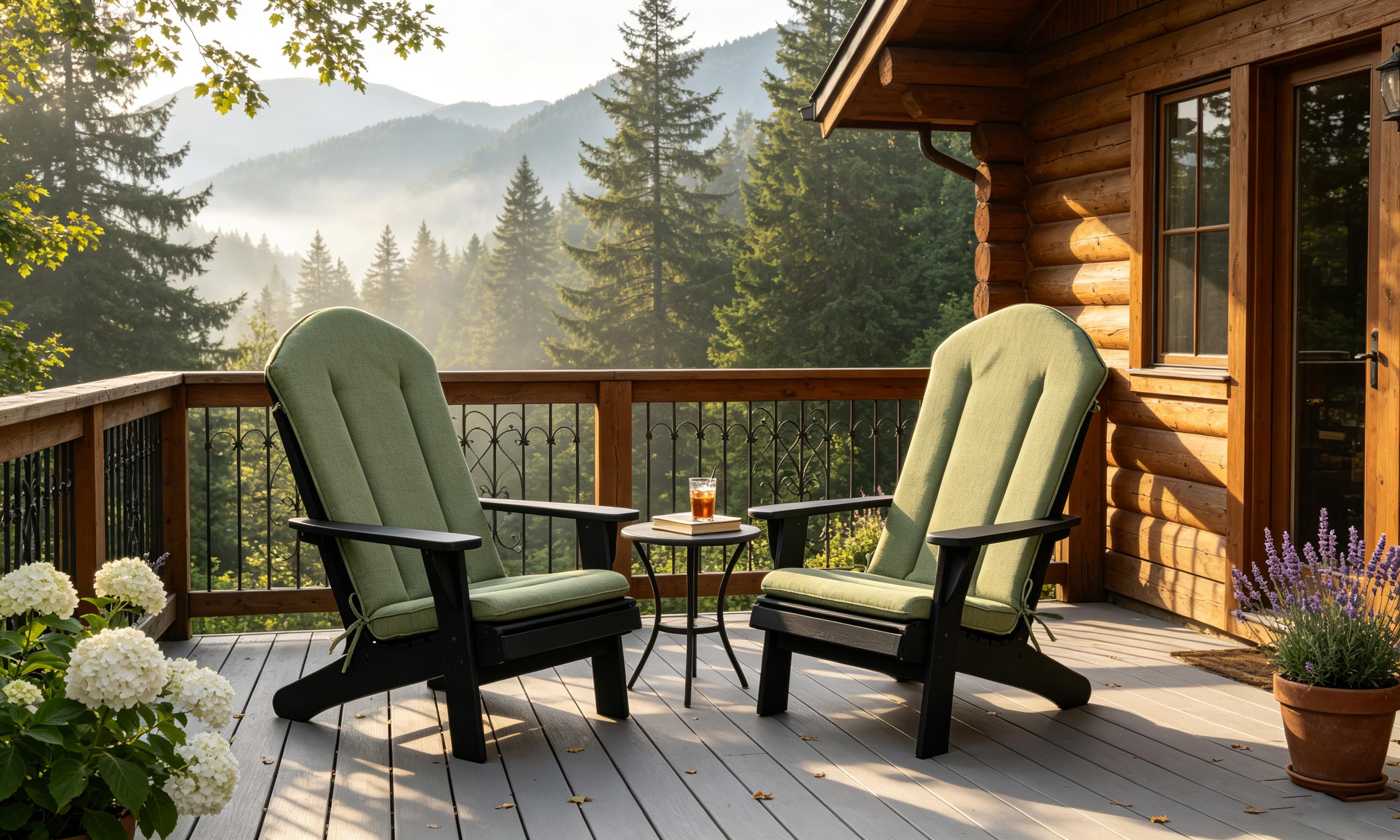 Adirondack Chair Cushion 20x50 in 2-Pack Sage Green