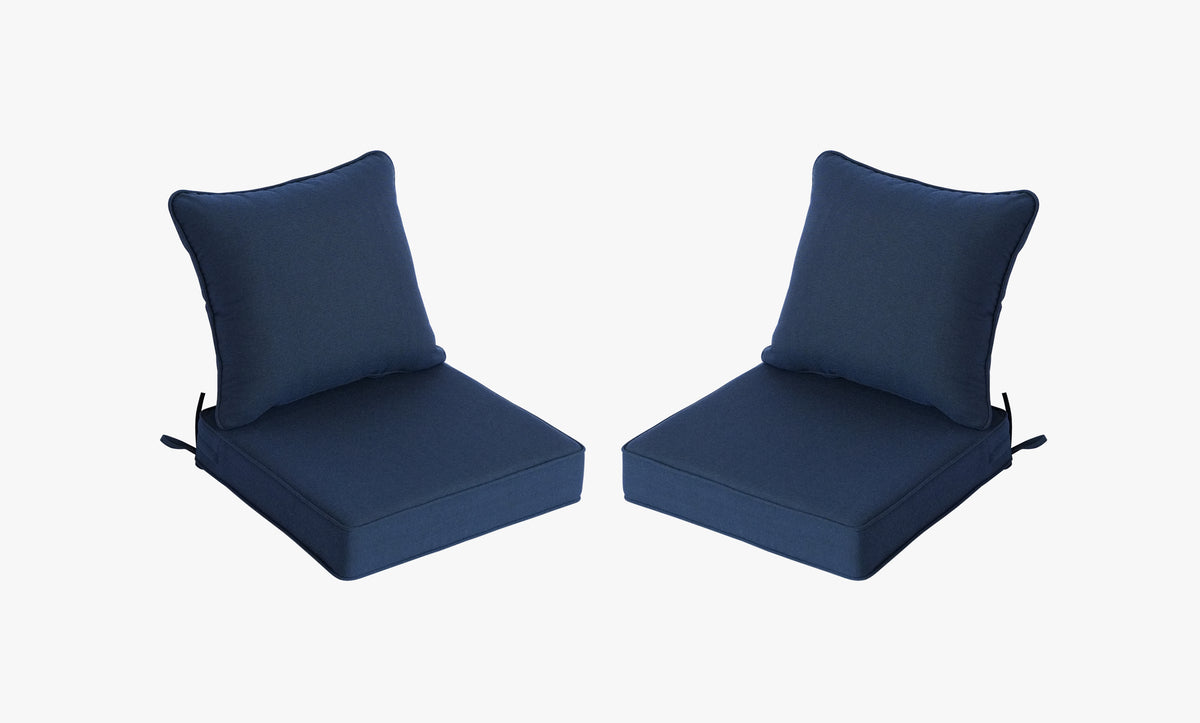 Outdoor Deep Seat Cushion 2 Sets, 22" x 24" x 5"