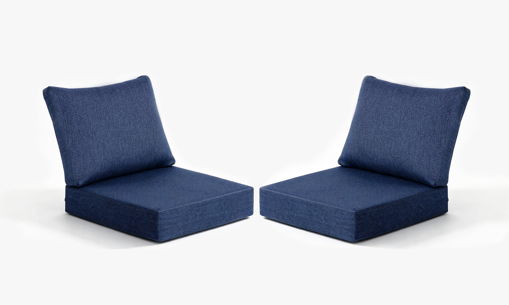Premium Outdoor Deep Seat Cushion 2 Sets, 24" x 24" x 5.5"