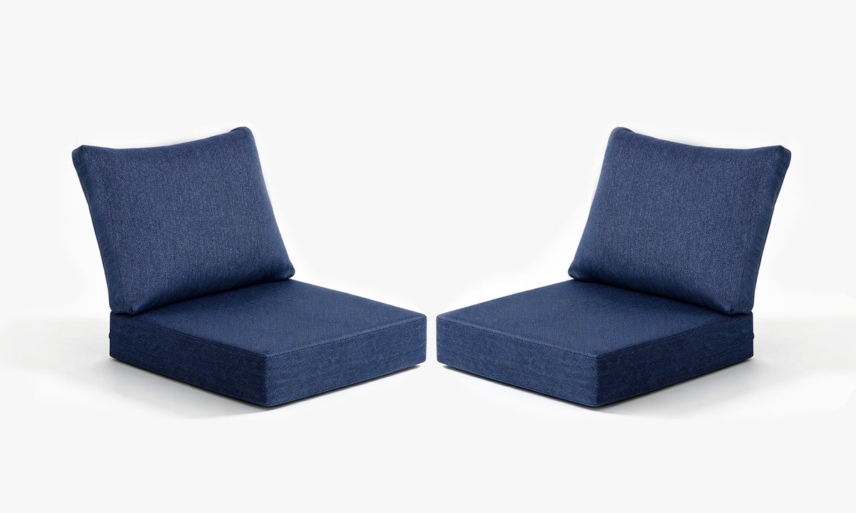 Premium Outdoor Deep Seat Cushion 2 Sets, 24" x 24" x 5.5"