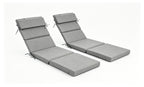 Outdoor Lounge Chair Cushion with Headrest – 1 & 2 Piece Sets, 42" x 72" x 2.75"