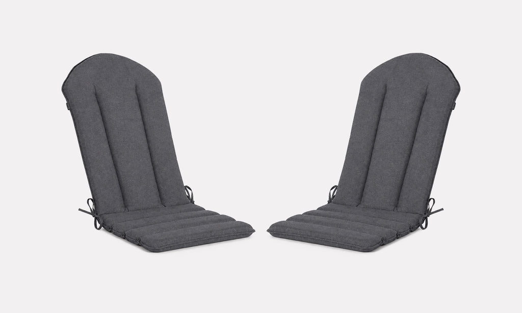 Adirondack Chair Cushion 20x50 in 2-Pack Graphite