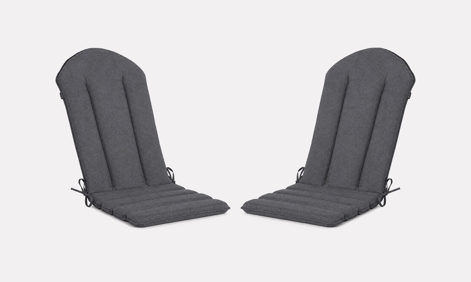 Adirondack Chair Cushion 20x50 in 2-Pack Graphite