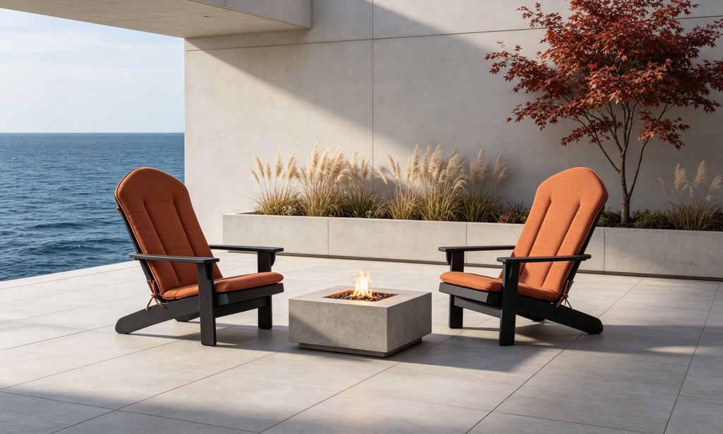 Adirondack Chair Cushion 20x50 in 2-Pack Tangerine