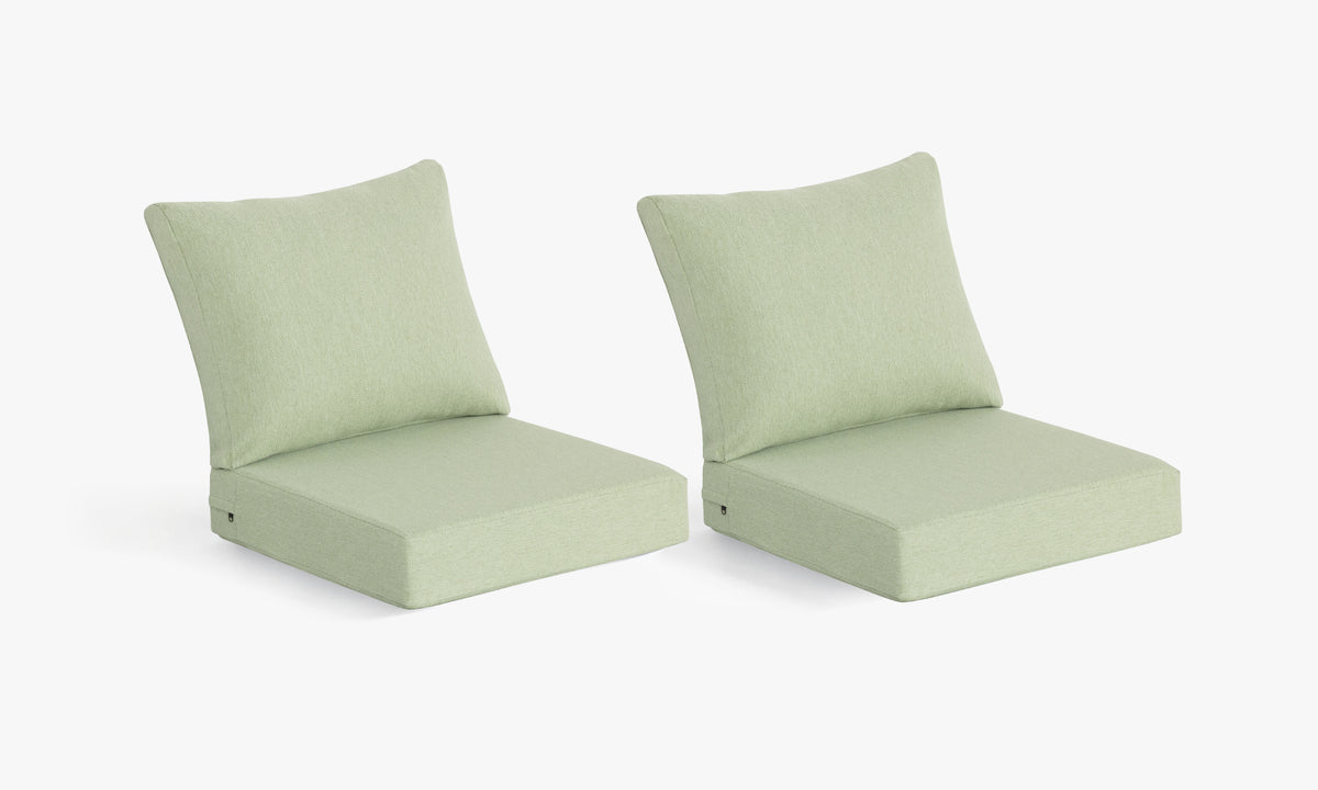 Premium Outdoor Deep Seat Cushion 2 Sets, 24" x 24" x 5.5"