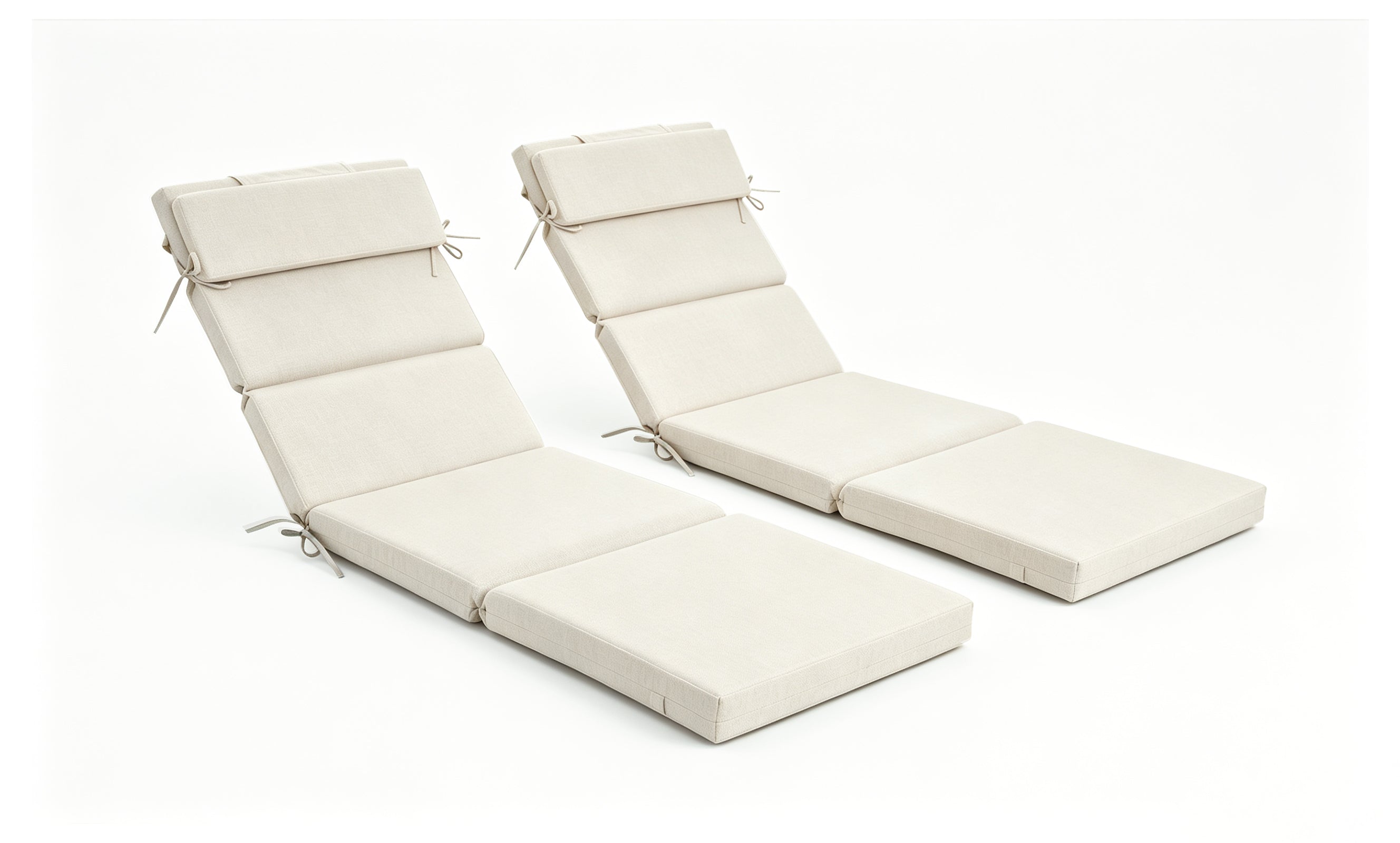 Outdoor Lounge Chair Cushion with Headrest – Dimensions: 42 x 72 x 5.5 Inches