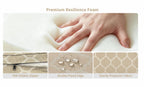 Premium Outdoor Deep Seat Cushion 2 Sets, 24" x 28" x 4.5", Toffee Trellis
