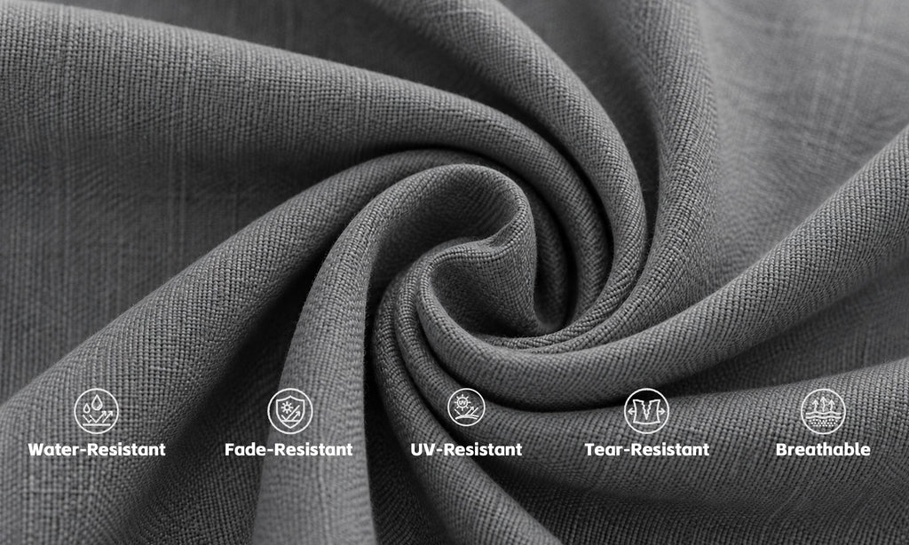 Outdoor Chair Cushions 2-Pack, 20" x 20" x 3.1", Gray