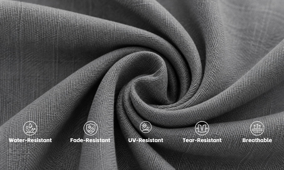 Outdoor Chair Cushions 2-Pack, 20" x 20" x 3.1", Gray