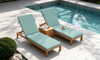 Outdoor Chaise Lounge Cushion, 72" x 21" x 3.1", Light Green
