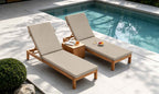 Outdoor Chaise Lounge Cushion, 72" x 21" x 3.1", Brown