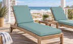 Outdoor Chaise Lounge Cushion, 72" x 21" x 3.1", Light Green
