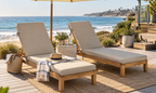 Outdoor Chaise Lounge Cushion, 72" x 21" x 3.1", Brown