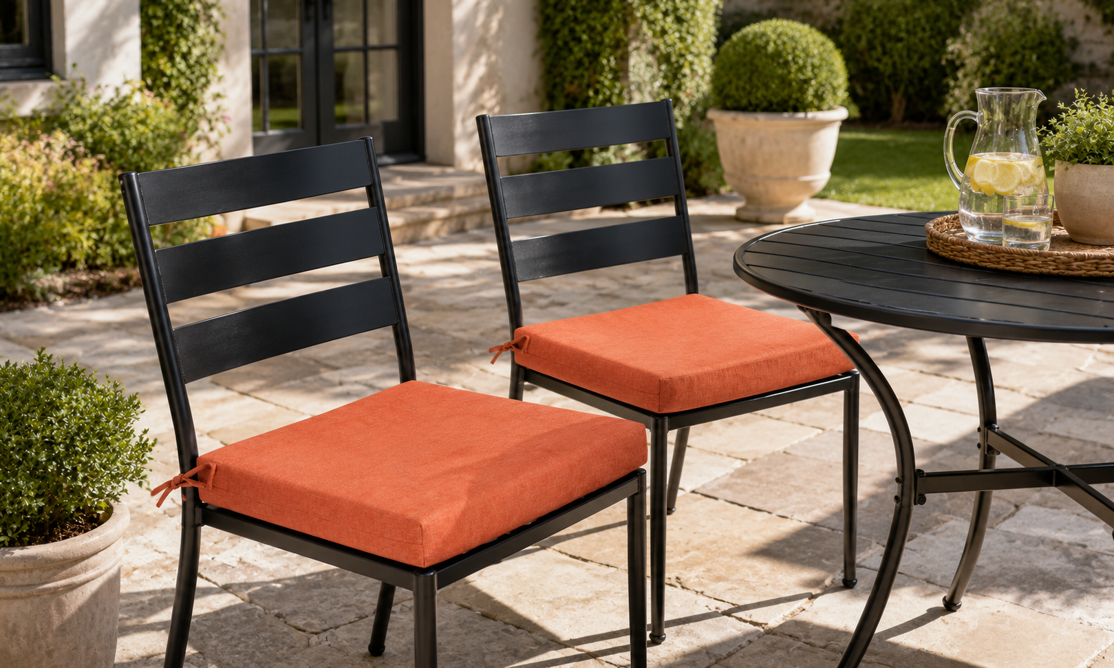 Outdoor Chair Cushion Set 2 Sets, 20" x 20" x 3.1"