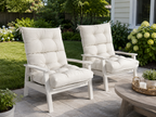 Patio Chair Cushion Set – 2 & 4 Sets, 21" x 20" x 3.5"