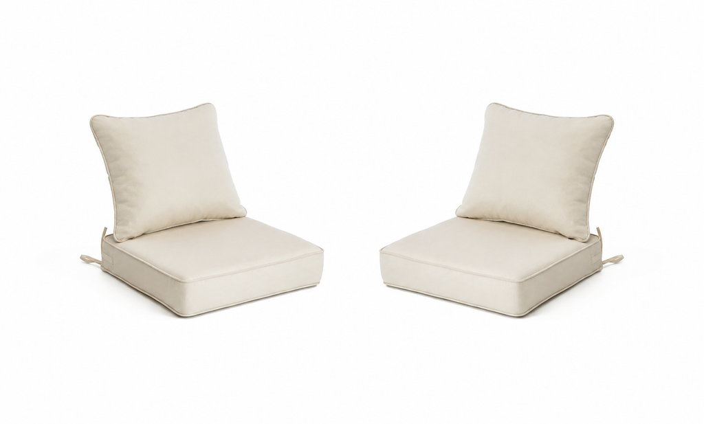 Outdoor Deep Seat Cushion 2 Sets, 19" x 19" x 4"