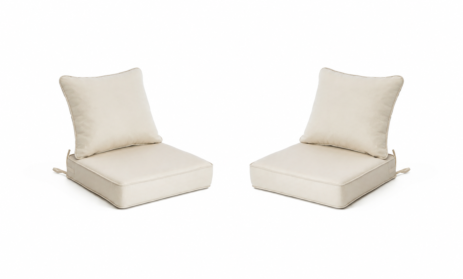 Outdoor Deep Seat Cushion 2 Sets, 19" x 19" x 4"